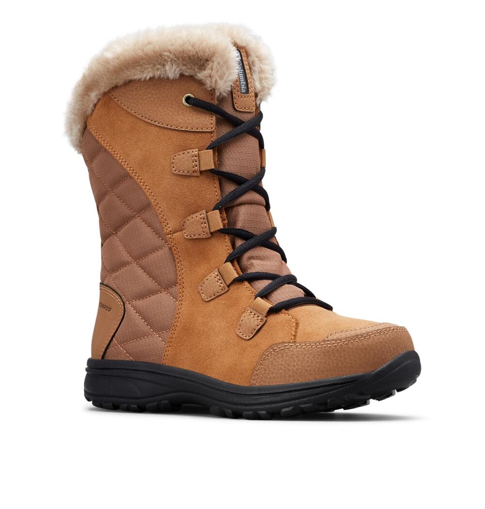 NWT Columbia Women's Ice Maiden II Waterproof Winter Boots, WIDE, Elk/Black, 9W